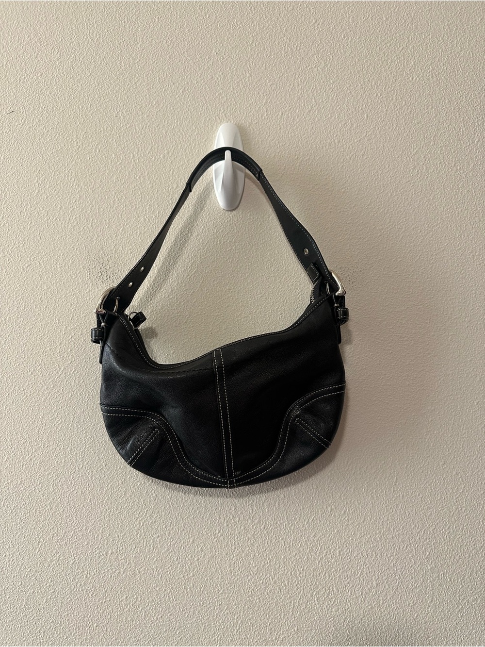 Y2K vintage coach black leather soho mini hobo 9541 - Gem